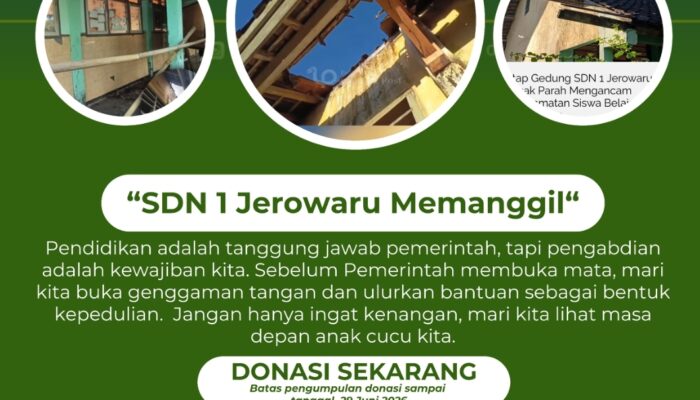 Atap SDN 1 Jerowaru Roboh, Alumni Buka Donasi Ajak Pemerintah Turut Berbagi