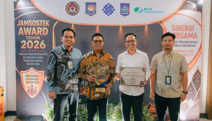 Lombok Timur Raih Juara 1 Jamsostek Award NTB 2026, Lindungi 30.108 Pekerja